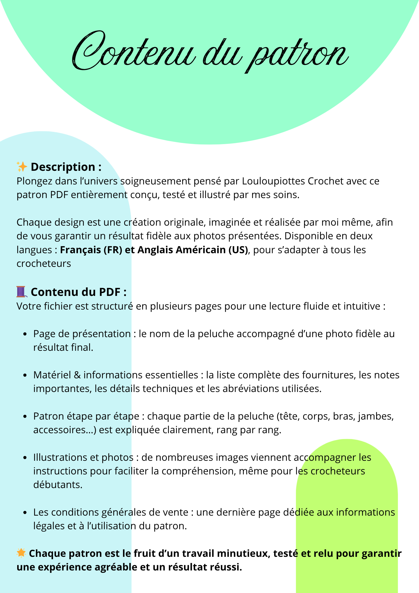 Pattern, Fleuroupiottes, la créature - FR & US