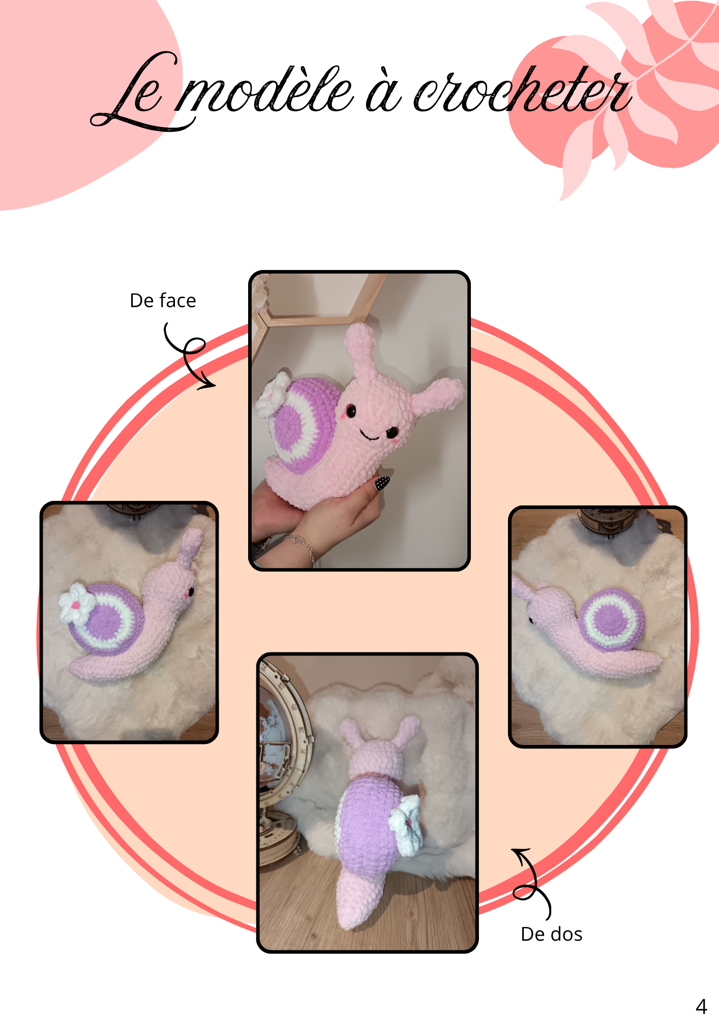 Pattern, Twirlie, l'escargot fleuri - FR & US