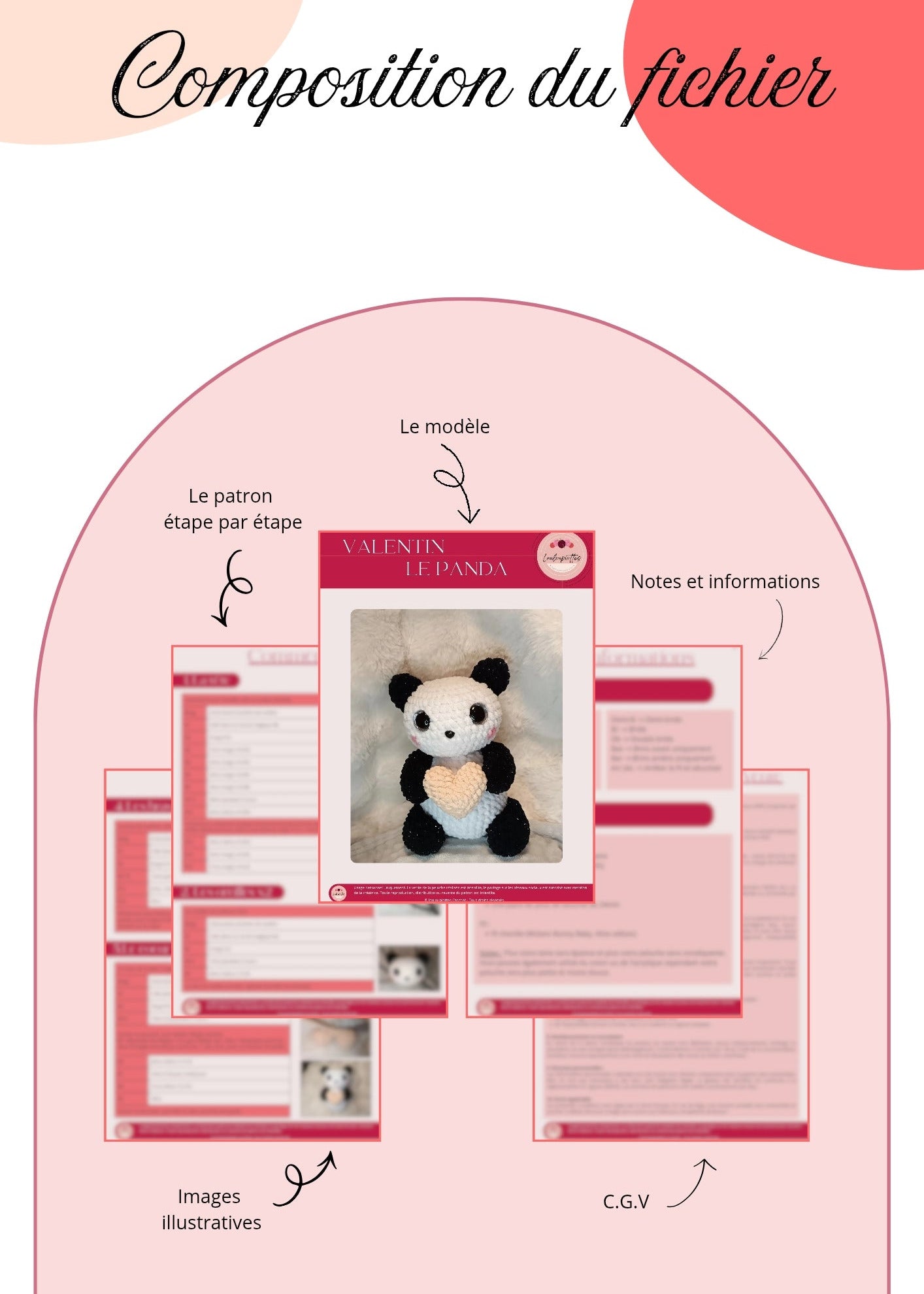 Pattern, Valentin le Panda - FR & US